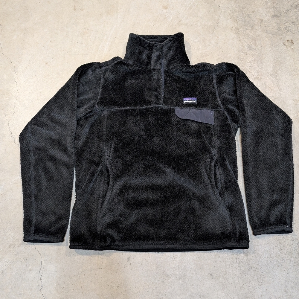 Patagonia Re-Tool Snap Up Black Fleece Women's XS Outdoor 25442